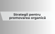 ​Strategii eficiente pentru promovarea organica